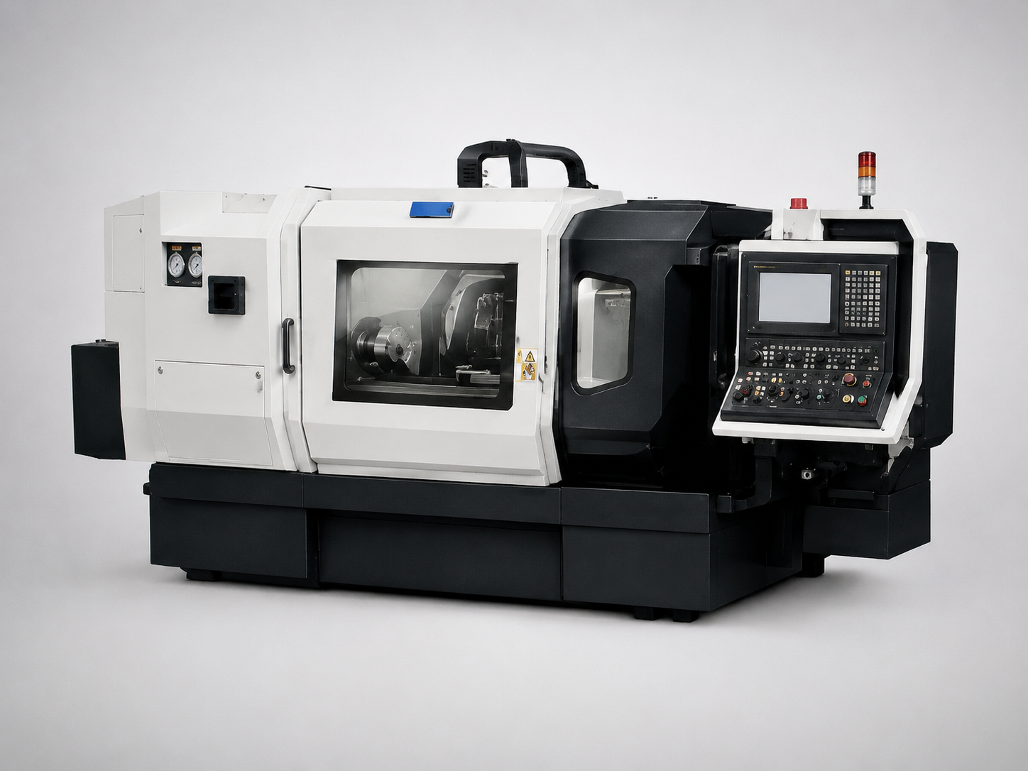 CNC lathe with live tooling for precision machining