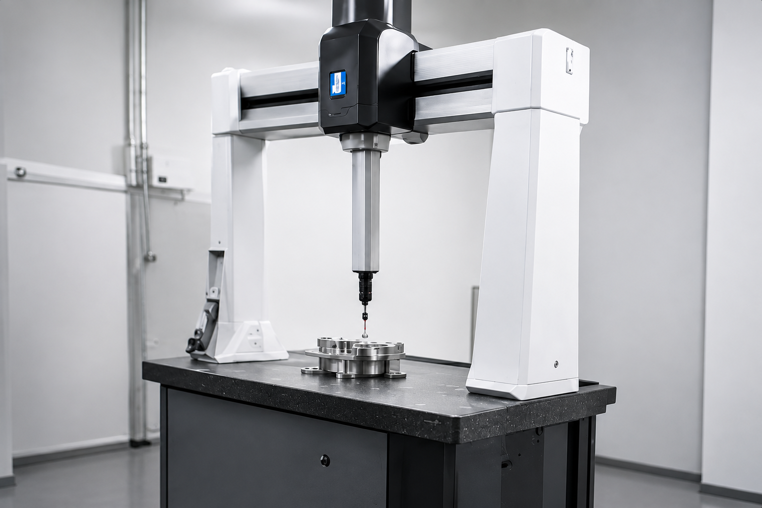CMM inspection of a precision CNC machined component