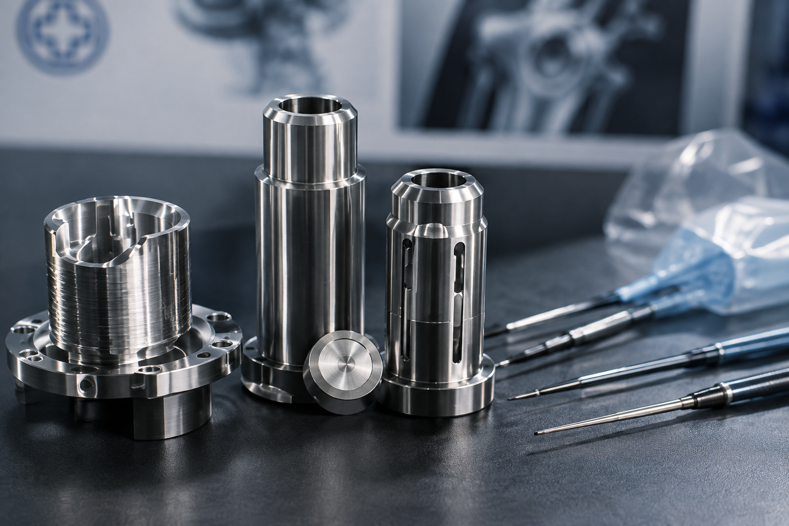 Precision machined medical and laboratory equipment component