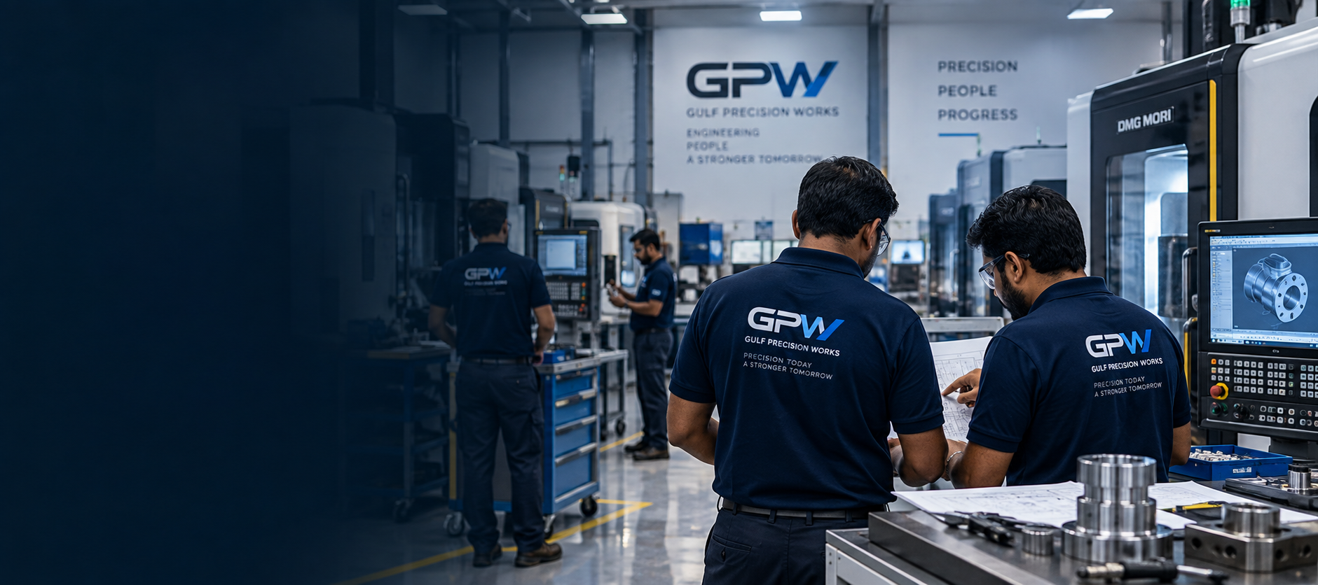 Precision CNC machining and manufacturing operations supporting Gulf Precision Works