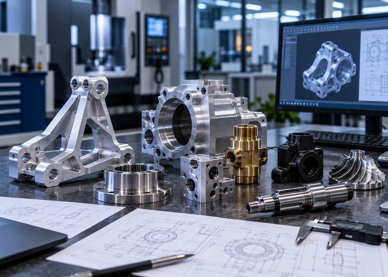 Precision CNC prototype components for aerospace automotive oil and gas medical and industrial engineering projects