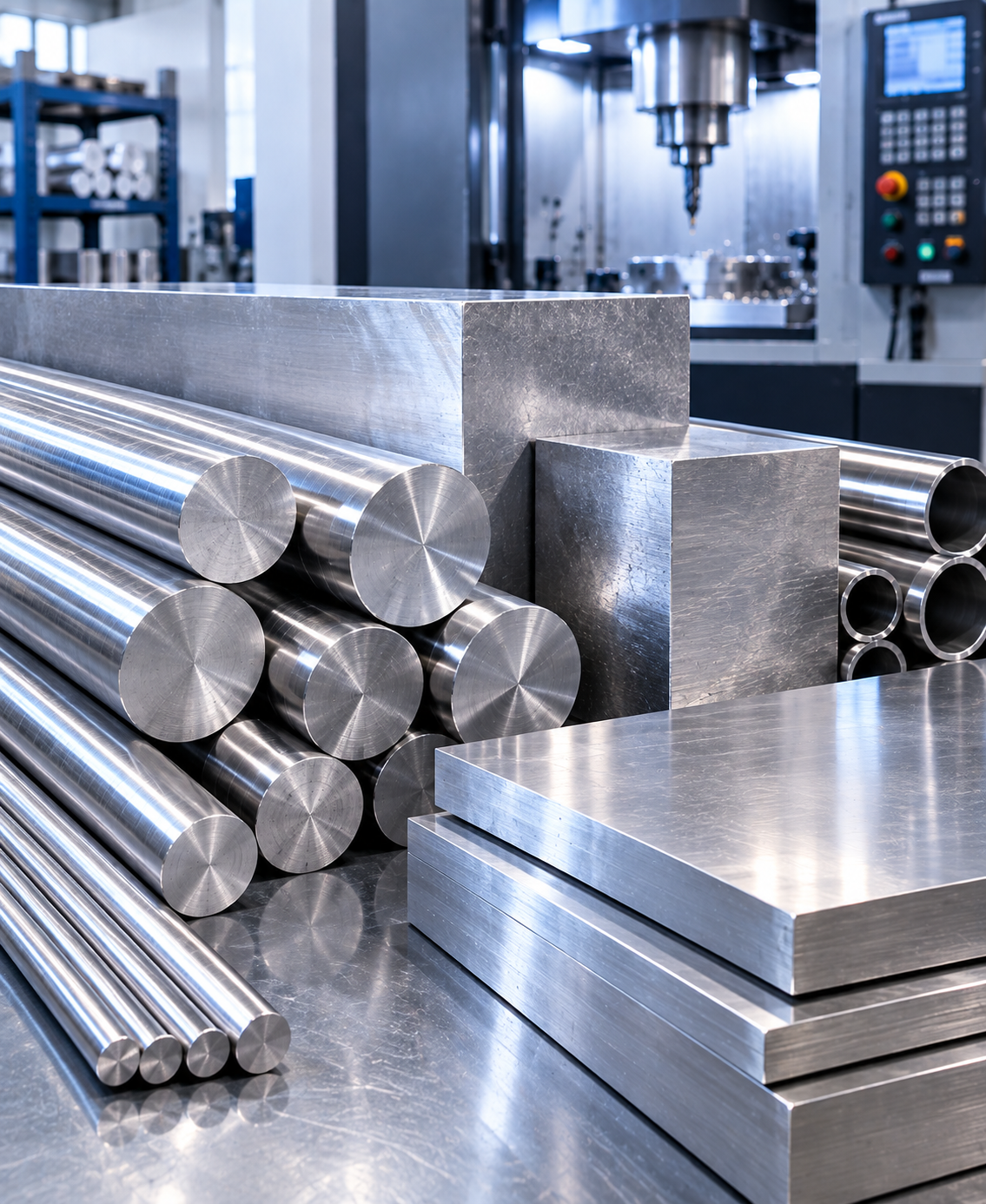 Stainless steel round bar plate and billet stock for CNC machining