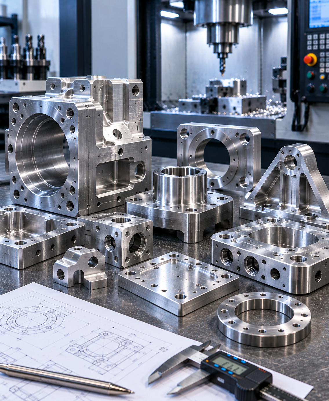 Precision CNC-milled stainless steel housings brackets plates and complex components