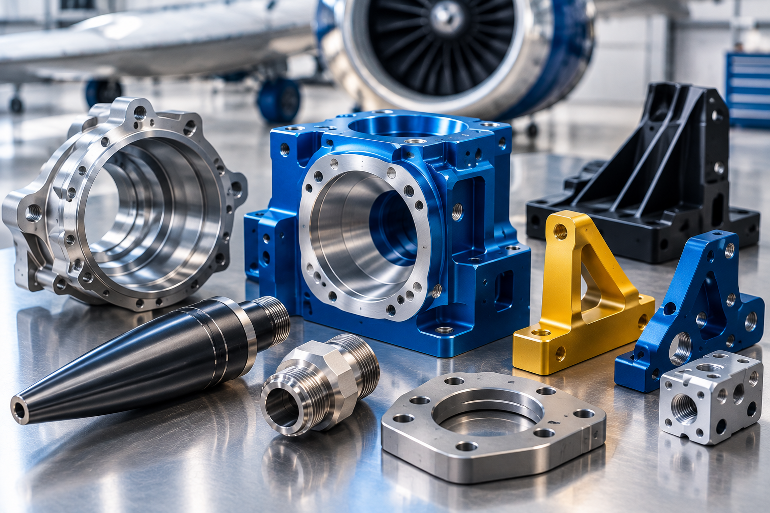 Precision CNC machined aerospace components for aviation engineering projects in Dubai and the UAE