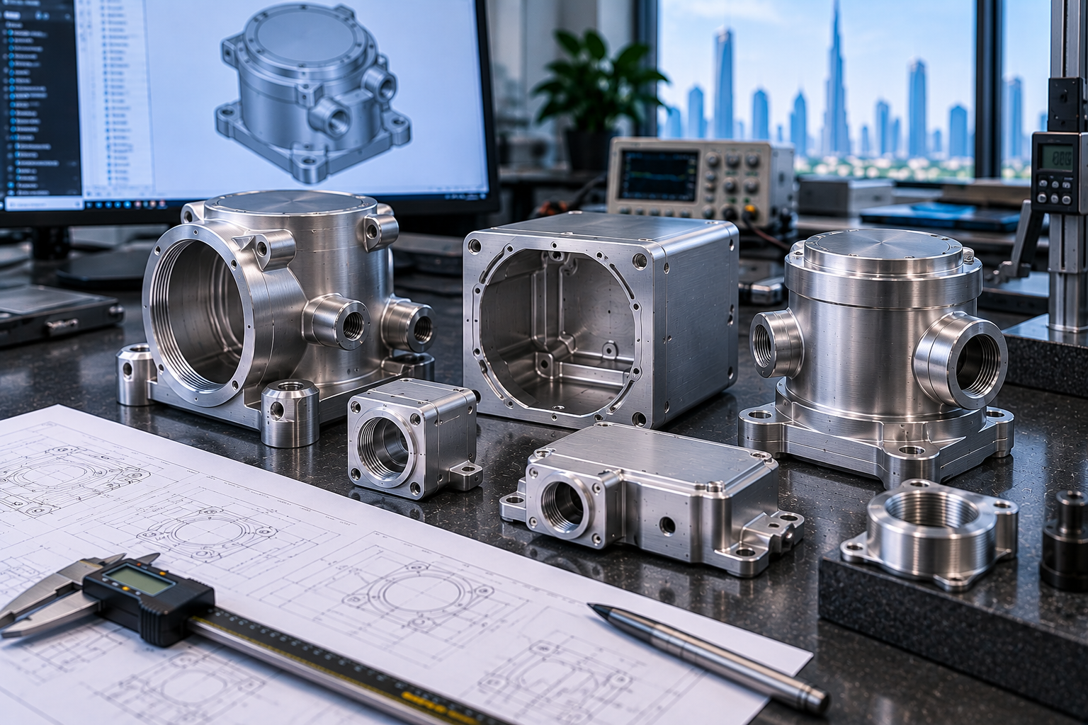 Precision CNC-machined instrumentation housings and sensor enclosures for engineering projects in Dubai and the UAE