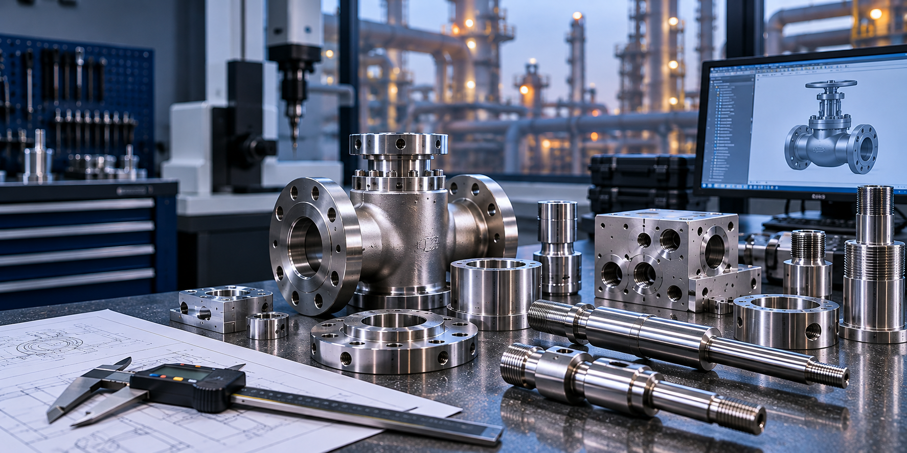 Precision CNC machined components for industrial engineering applications