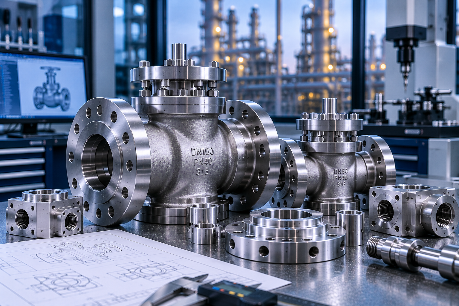 Precision CNC machined components for oil and gas engineering
