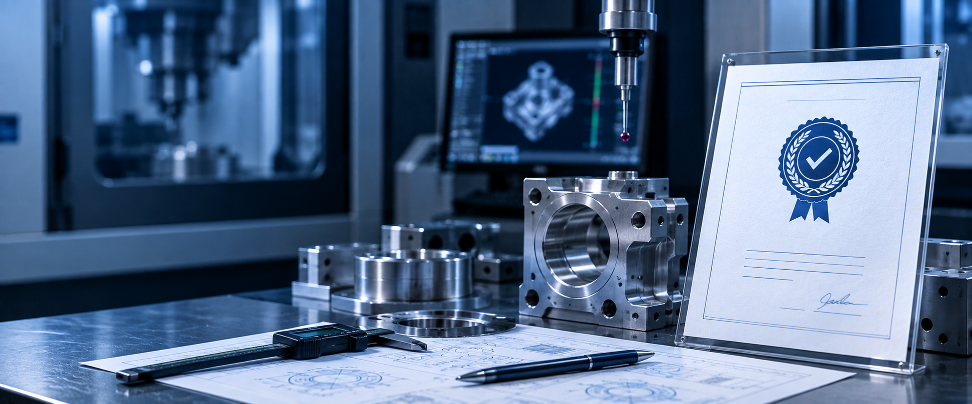 Precision CNC quality inspection and certification documentation for engineering projects in Dubai and the UAE