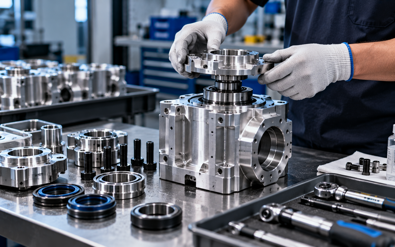 Precision assembly and finishing of CNC machined components