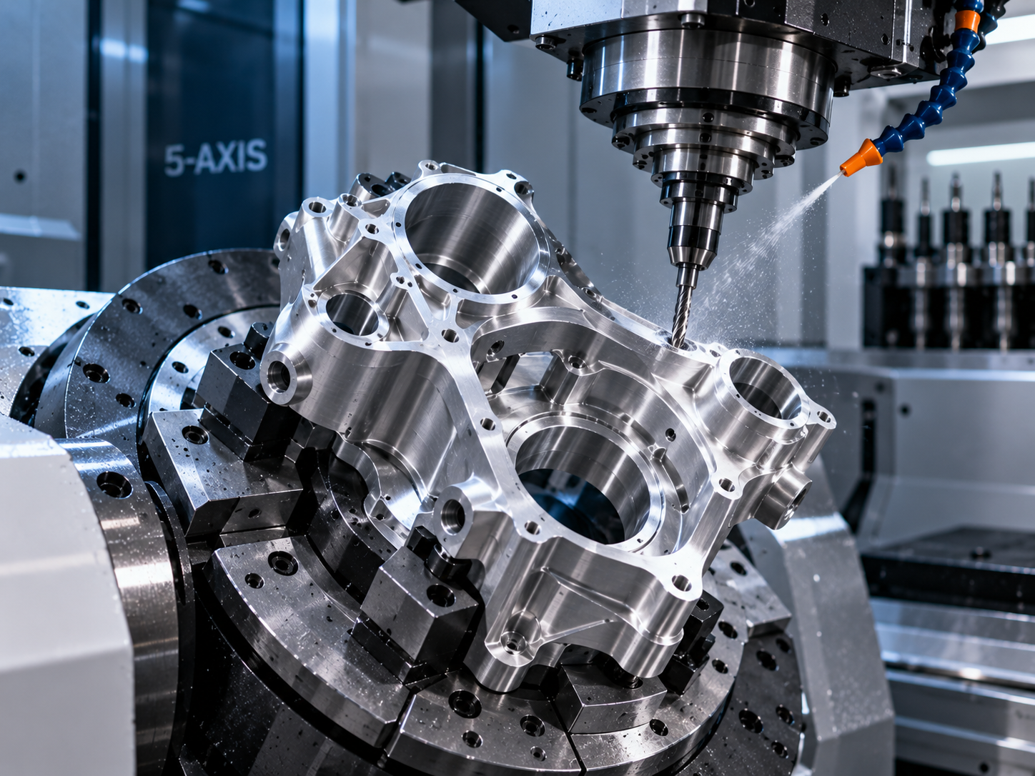 Advanced CNC machining of complex precision metal components