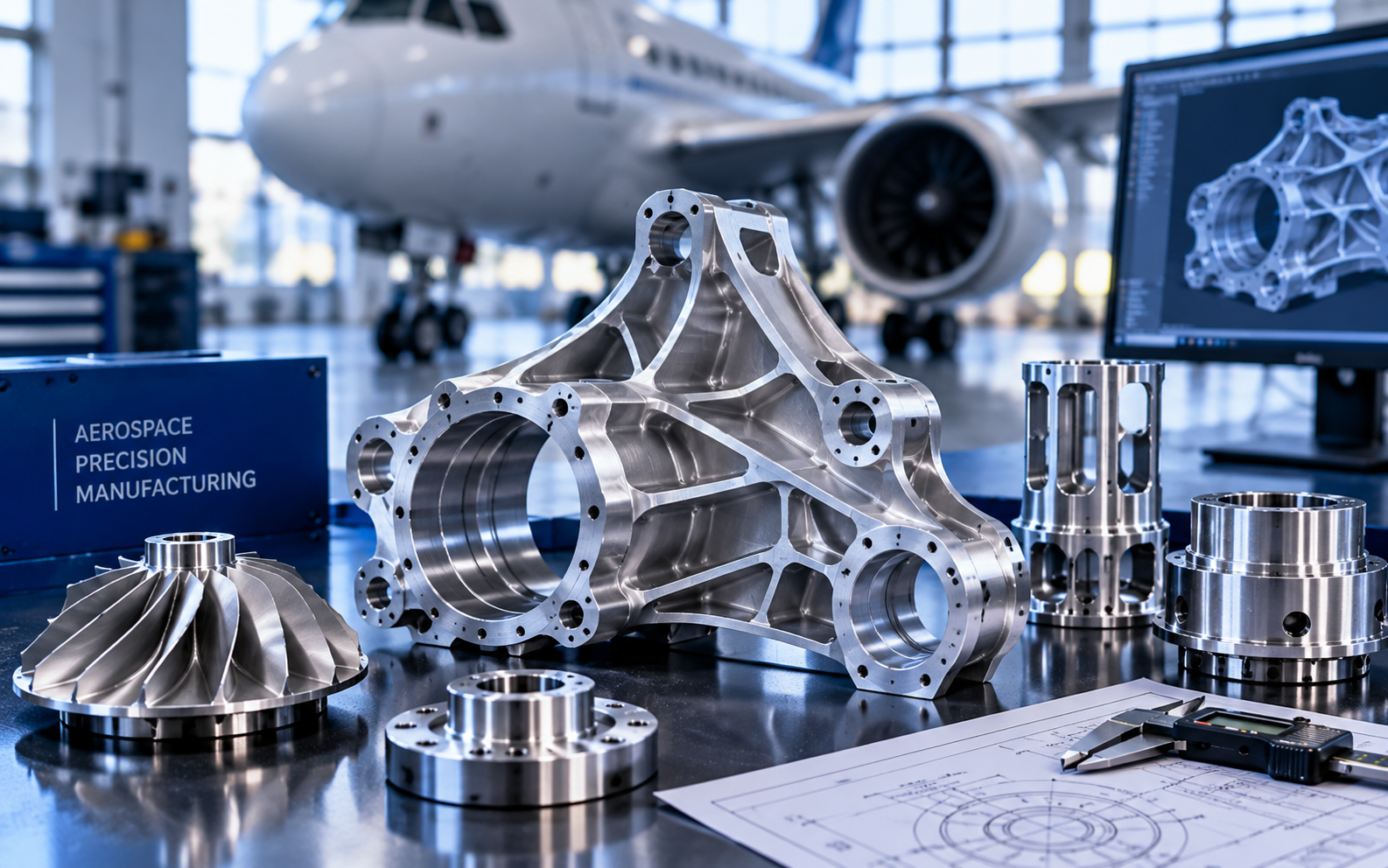 Precision machined aerospace and aviation components