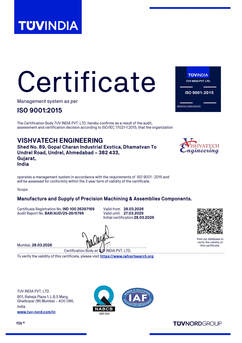 Precision manufacturing quality certification and inspection environment supporting CNC machining projects in the UAE