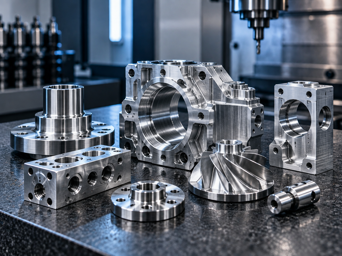 Precision CNC machined components manufactured for demanding engineering applications